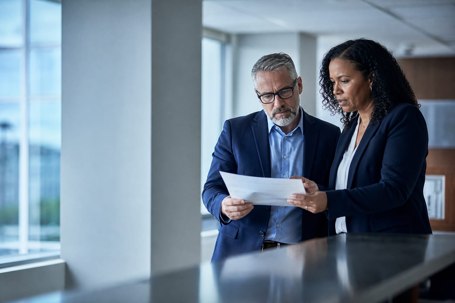 Hospital finance leaders reviewing an easy workflow